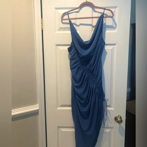 NWT Abercrombie Asymmetrical Cinched Midi Dress